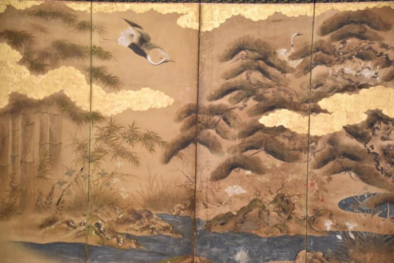 Japanese Edo Period Kano School 6 Panel Screen - Image 13