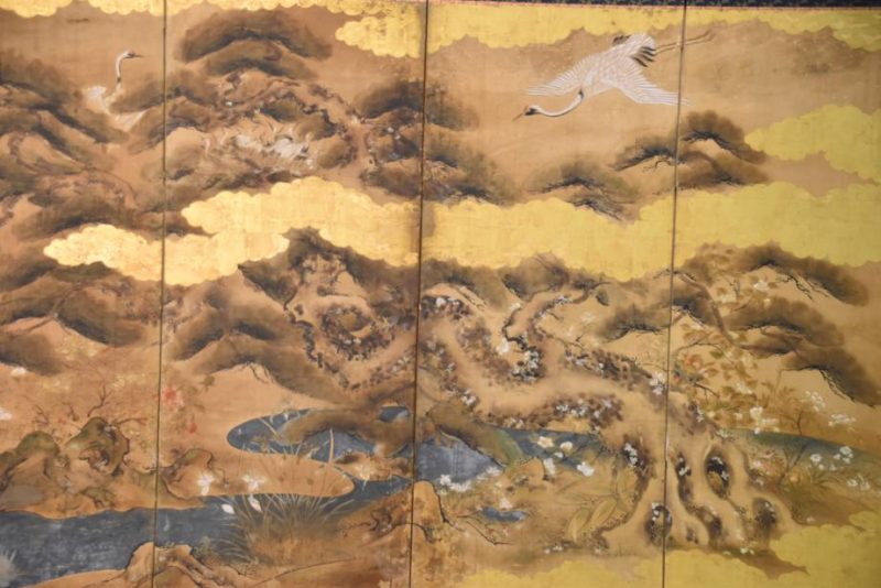 Japanese Edo Period Kano School 6 Panel Screen - Image 12