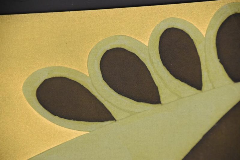 Japanese Yuzen Fabric 4 Panel Horses Screen - Image 5