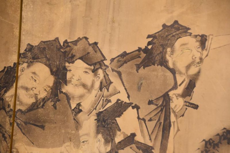 Chinese Sages 6 Panel Japanese Antique 6 Panel Screen - Image 7