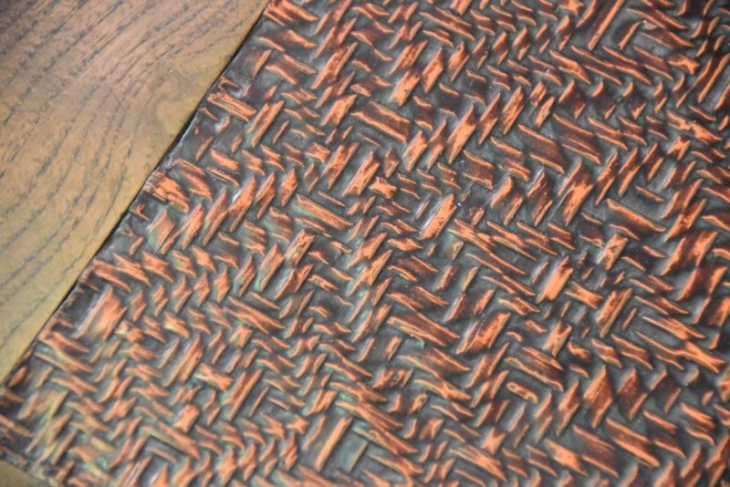 Vintage Japanese Bamboo Inlaid Coffee Table - Image 7