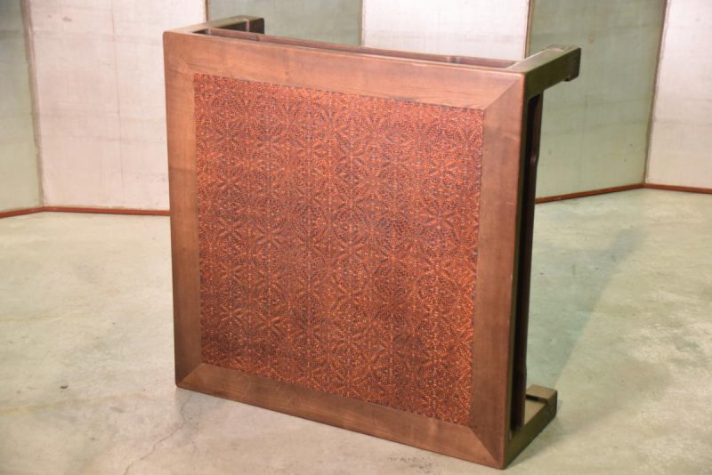 Vintage Japanese Bamboo Inlaid Coffee Table - Image 2
