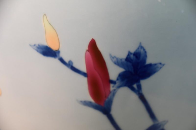 Porcelain Vase by Fukugawa with Birds and Magnolia Flowers - Image 8