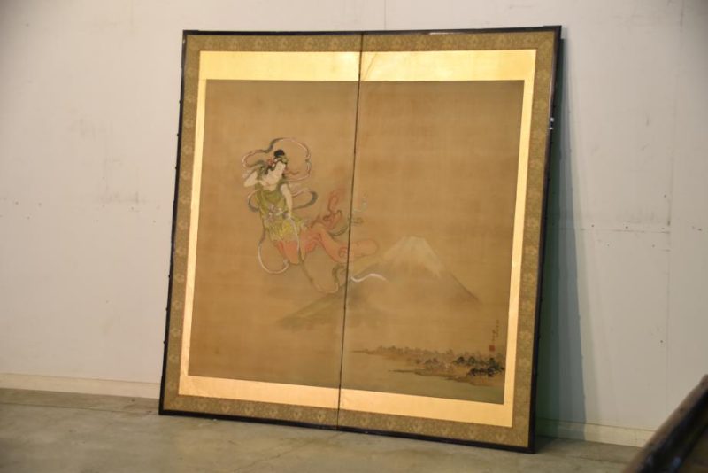 Buddhist 2 Panel Screen - Image 9