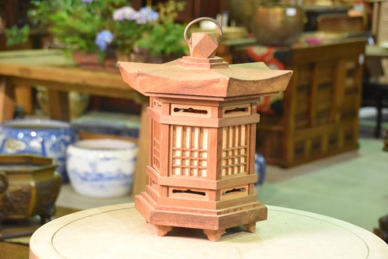 Japanese Hanging Wooden Lantern
