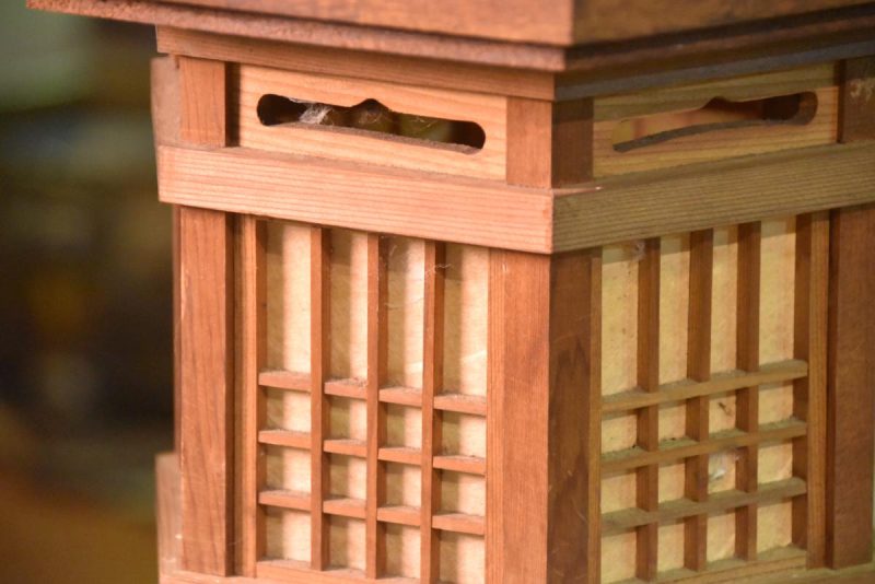 Japanese Hanging Wooden Lantern - Image 11