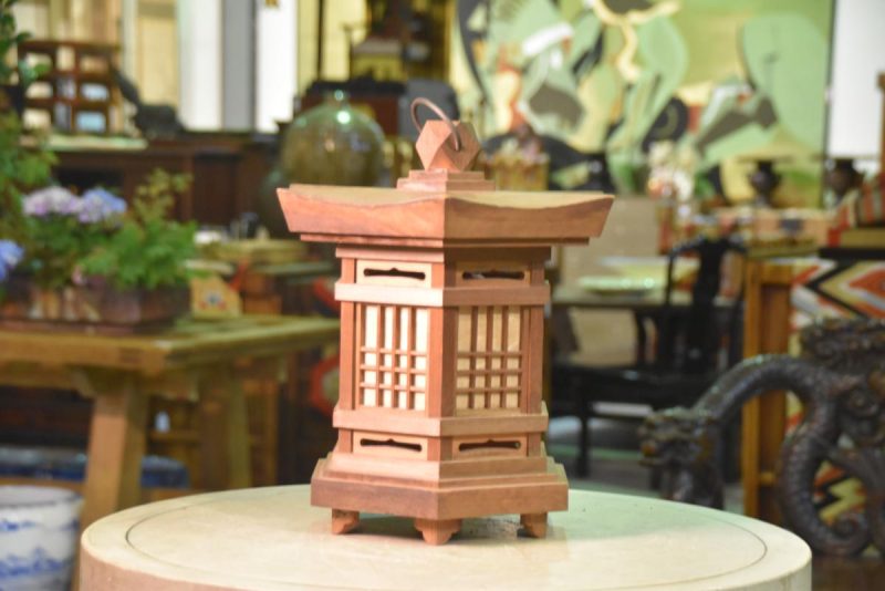 Japanese Hanging Wooden Lantern - Image 6