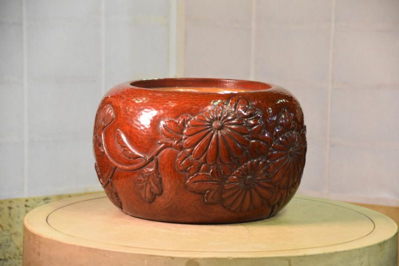 Japanese Kamakura Bori Wooden Hibachi