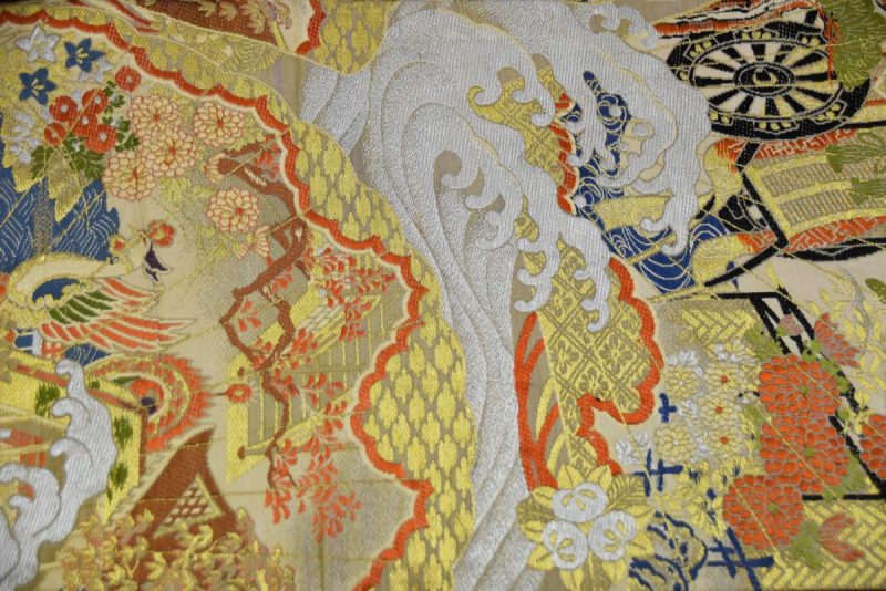 Maru Obi Japanese Silk Vintage Kimono Sash - Image 8