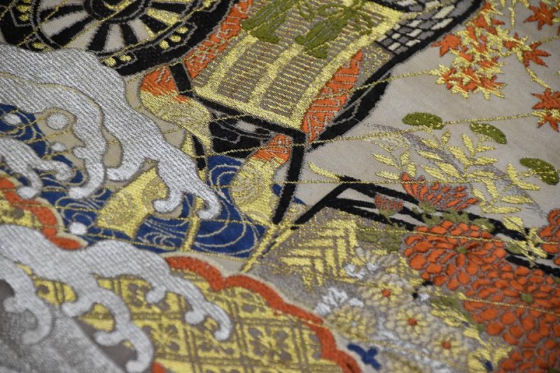 Maru Obi Japanese Silk Vintage Kimono Sash - Image 7