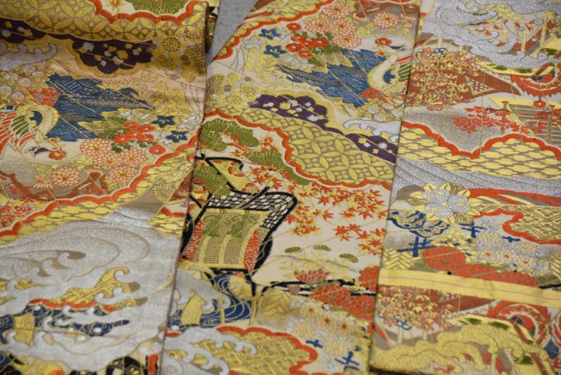 Maru Obi Japanese Silk Vintage Kimono Sash - Image 3