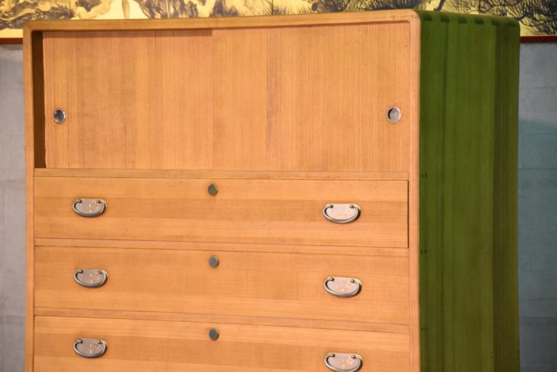Japanese Vintage 2 Section Kimono Chest made of all  thick Kiri (Paulownia) - Image 2