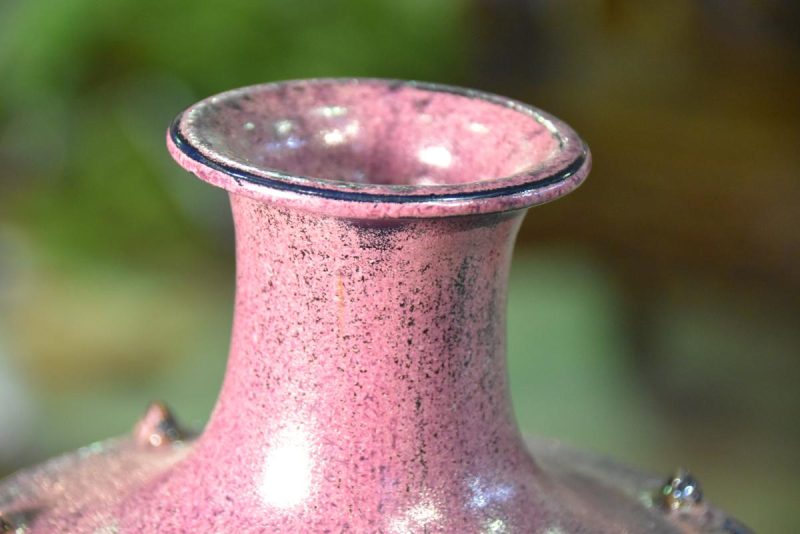 A Flambe Glaze Japanese Modern Ceramic Vase - Image 10