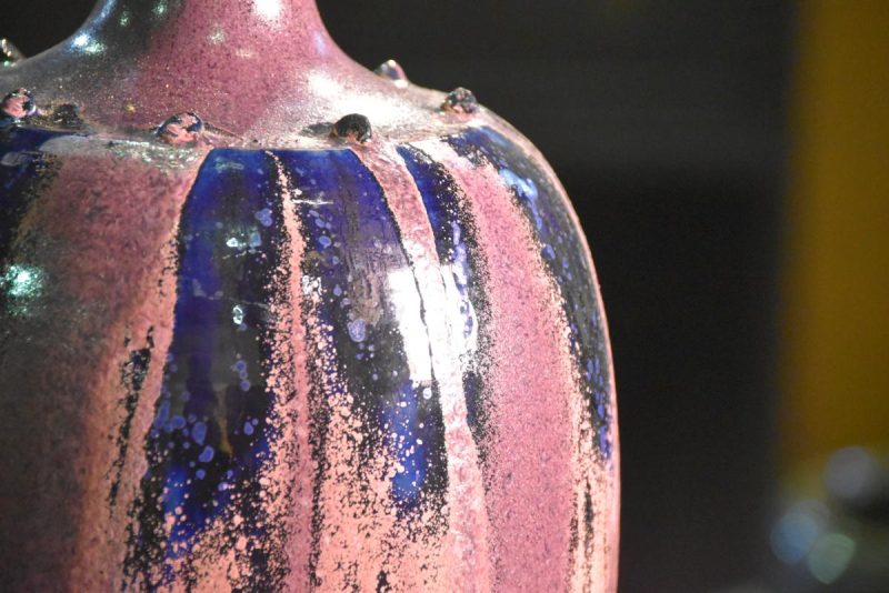 A Flambe Glaze Japanese Modern Ceramic Vase - Image 12