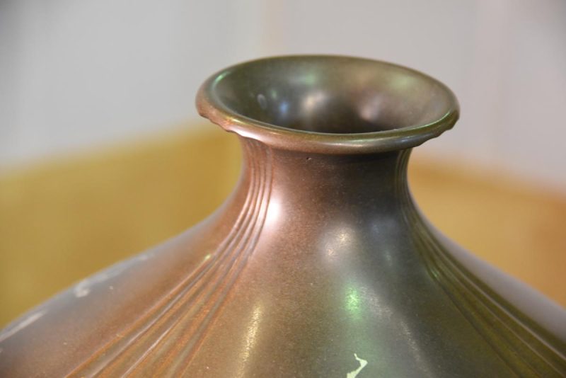 Japanese Bronze Silver Inlay Vase - Image 11