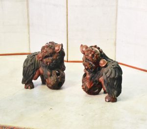 A Pair of Chinese Mid Century Wooden