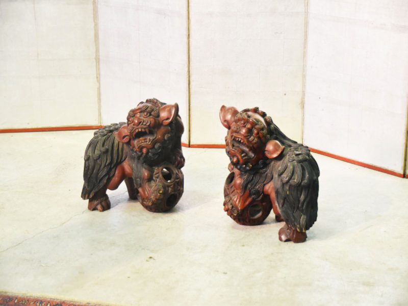 A Pair of Chinese Mid Century Wooden