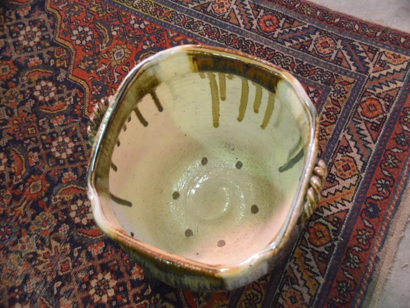 Japanese Drip Glaze Pottery Water Basin - Image 5