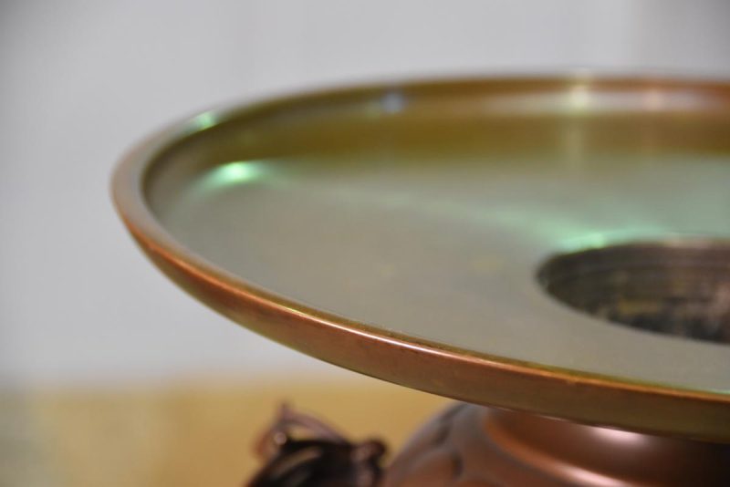 Japanese Bronze Usubata Flower Vase with Butterfly handles - Image 8