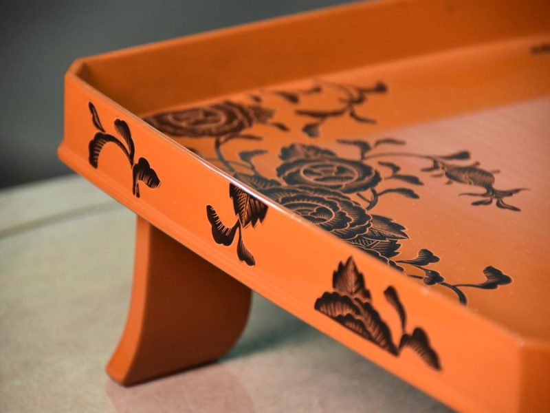 Japanese Lacquered Serving Tray - Image 8