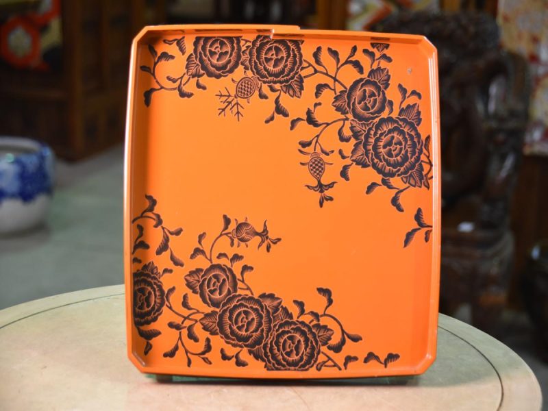 Japanese Lacquered Serving Tray - Image 7
