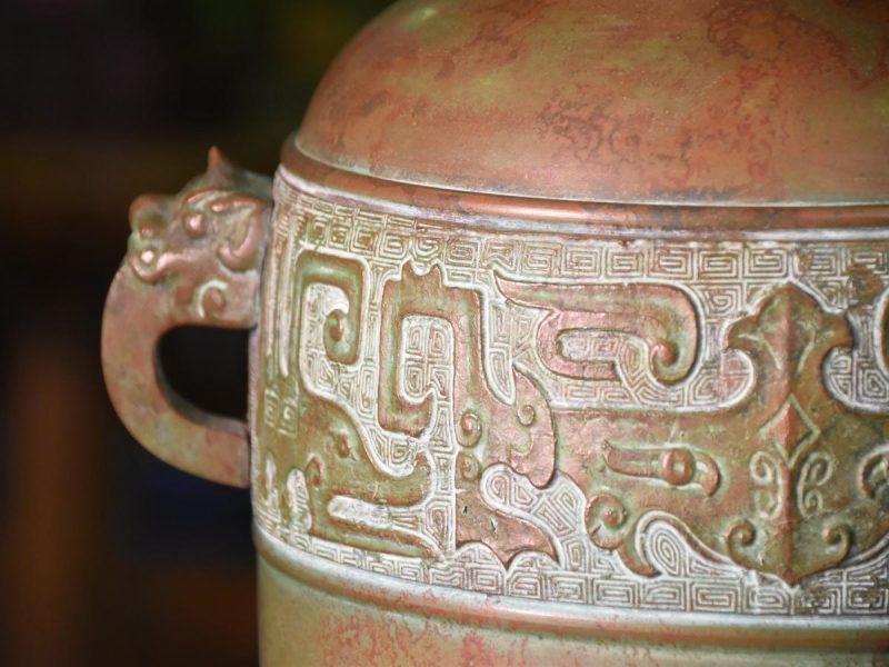 Japanese Seido  (Celadon) Bronze Vase by Hannaya Kankei - Image 16