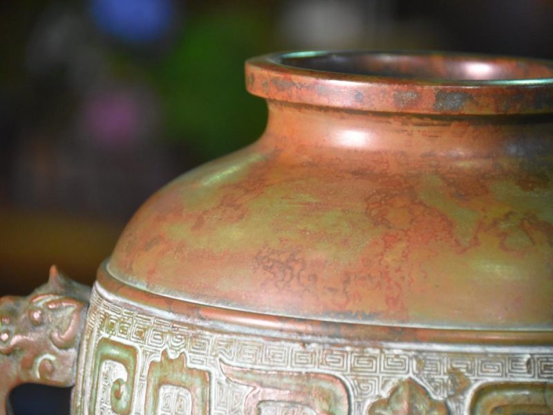 Japanese Seido  (Celadon) Bronze Vase by Hannaya Kankei - Image 15