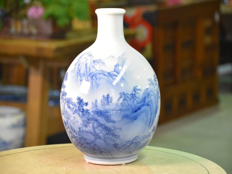 Japanese Blue and White Arita Ware Vase