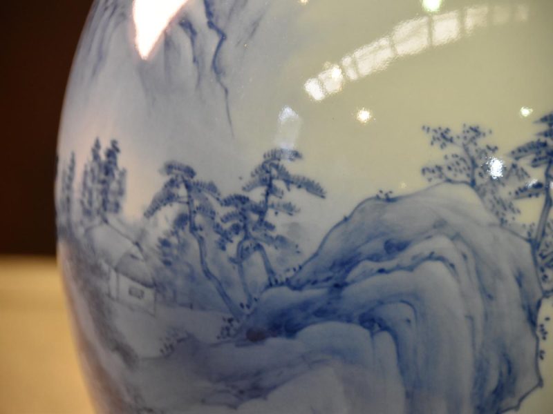 Japanese Blue and White Arita Ware Vase - Image 9