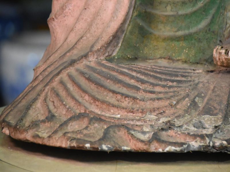 Japanese Antique Paper Mache Seated Priest (KoboDaishi) - Image 10