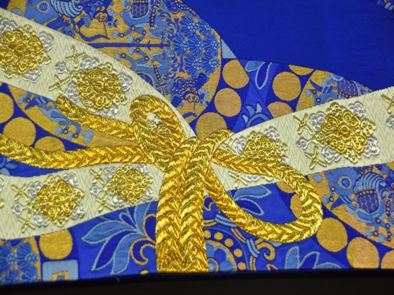Japanese Royal Blue Obi Sash - Image 8