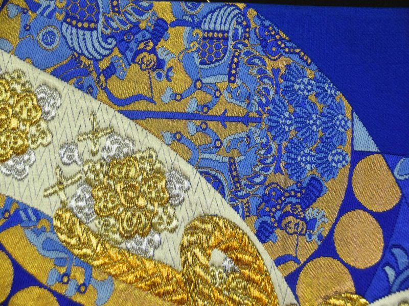 Japanese Royal Blue Obi Sash - Image 7