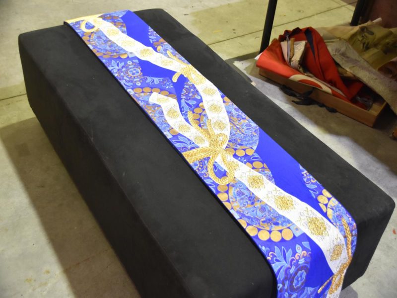 Japanese Royal Blue Obi Sash - Image 6