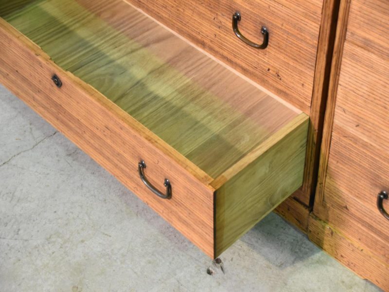 A Rare Pair of Japanese Vintage Clothing Chests (6 Sections) - Image 13
