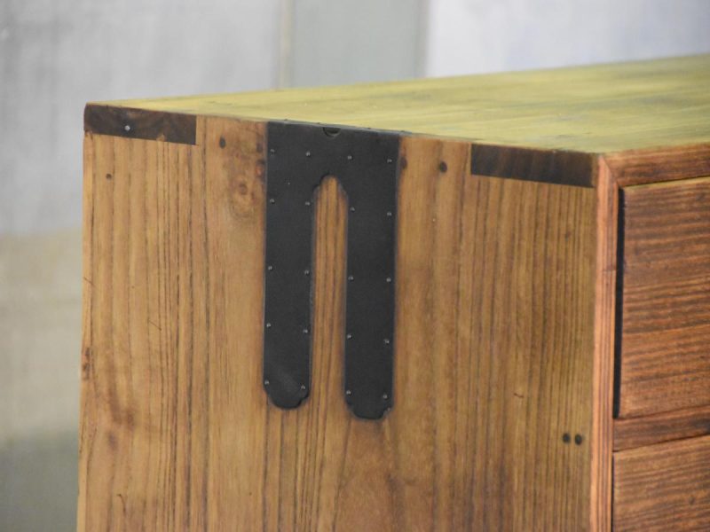 A Rare Pair of Japanese Vintage Clothing Chests (6 Sections) - Image 5