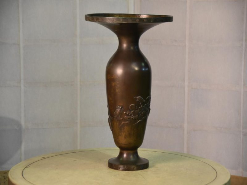 Japanese Cast Bronze Vase decorated with Turtles (Longevity) - Image 2