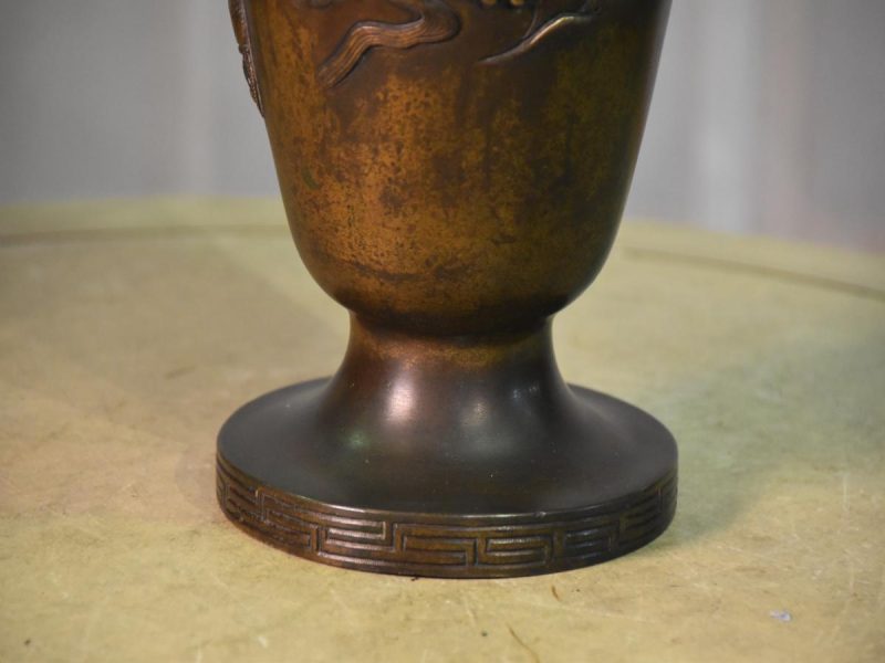 Japanese Cast Bronze Vase decorated with Turtles (Longevity) - Image 12