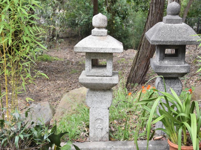 Japanese Oribe Granite Garden Lantern - Image 2