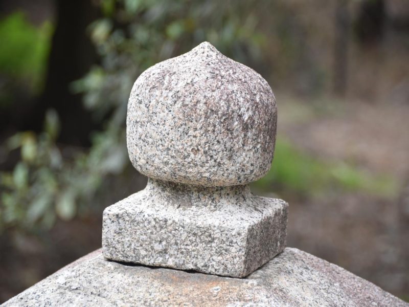 Japanese Oribe Granite Garden Lantern - Image 11