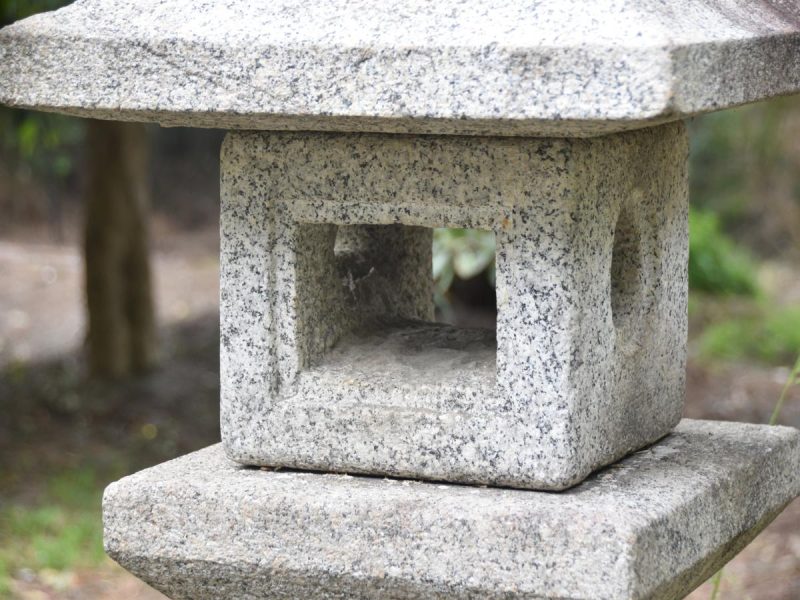Japanese Oribe Granite Garden Lantern - Image 9