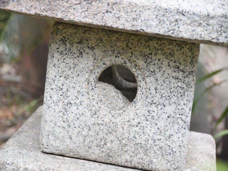 Japanese Oribe Granite Garden Lantern - Image 6