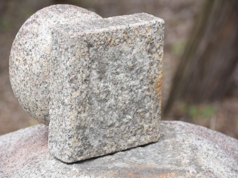 Japanese Oribe Granite Garden Lantern - Image 5