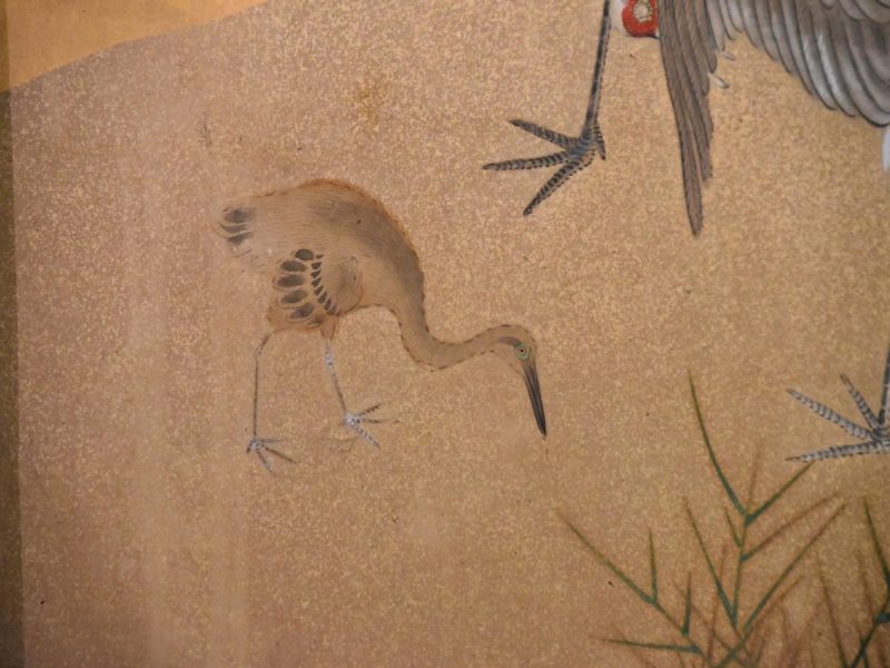 Japanese Red Crested Crane Tsuitate Screen - Image 10