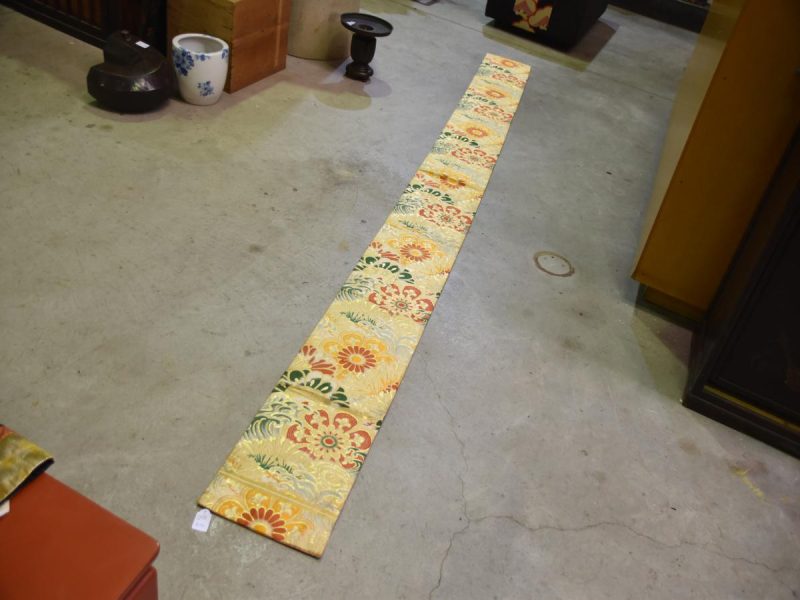 Japanese Vintage Silk Maru Obi Sash - Image 5