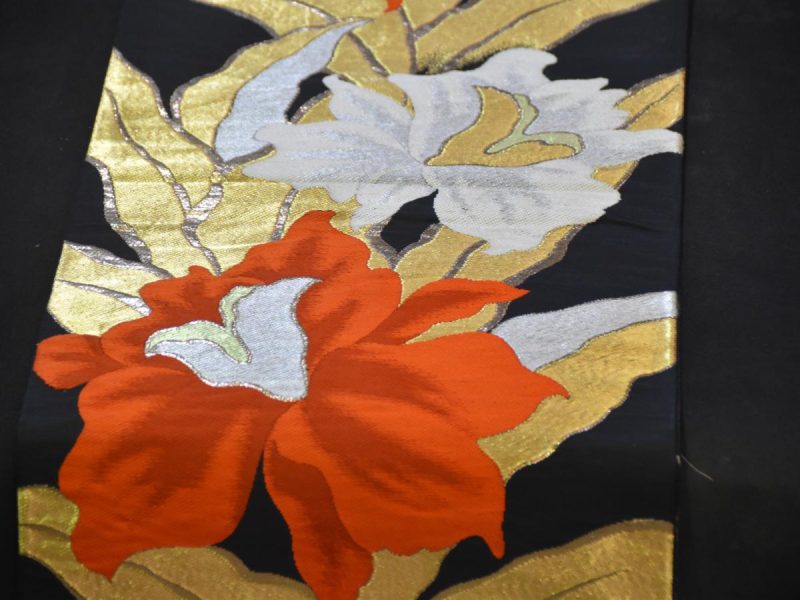 Japanese Lilly Obi Sash or Table Runner - Image 2