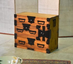 Japanese Chest Antique Vintage Solid Wood