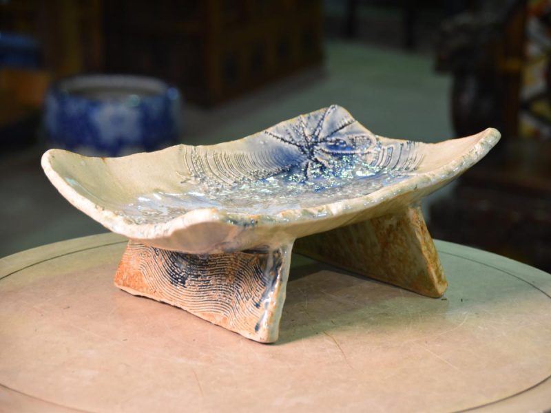 Japanese Crystalline Ceramic Platter - Image 12