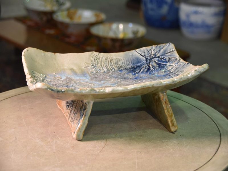 Japanese Crystalline Ceramic Platter - Image 11