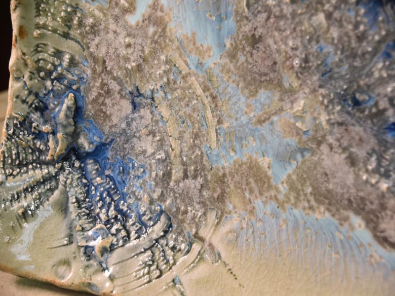 Japanese Crystalline Ceramic Platter - Image 8