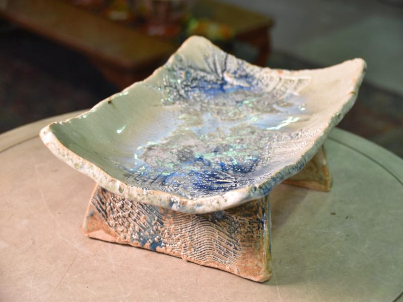 Japanese Crystalline Ceramic Platter - Image 7